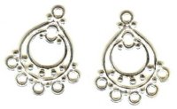 SS2522 1 pair of 27x23mm Bright Bali Chandelier Earrings